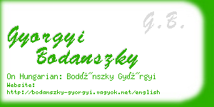 gyorgyi bodanszky business card